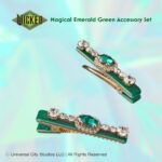 Wicked Emerald City Rhinestone Hair Clips - Glamorous Accessories for Women - Perfect Gift Set - Scunci by  - 2 Pack - Image 2