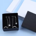 Celestial Elegance: 925 Sterling Silver Moon and Star Dangle Earrings with Sparkling Cubic Zirconia - Perfect Wedding and Gift Jewelry for Women - Image 7