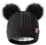 Cozy  Winter Hat for Kids - Adorable Girls Beanie with Double Pom Poms & Fleece Lining - Image 13