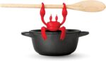 Red Crab Silicone Utensil Rest - Fun and Functional Heat-Resistant Spoon Holder for Kitchen & Grill