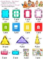 60PCS Magnetic Building Tiles Set - 3D STEM Construction Toys for Kids Ages 3-9, Perfect Educational Gift for Christmas and Birthdays! - Image 4