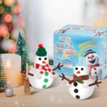 9 Pack Build a Snowman Kit - Fun Christmas Crafts for Kids, Teen Boys & Girls - Perfect Stocking Stuffers & Birthday Gifts with Creative Air Dry Modeling Clay - Image 5