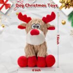 Festive Plush Reindeer Squeaky Dog Toy - Perfect Christmas Gift for Large, Medium & Small Dogs - Interactive Chew Toy with Crinkle Paper - Image 6