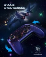 Wireless Switch Pro Controller with RGB Lights - Compatible with Switch, Lite, Oled & Windows PC - Programmable, Vibration, Turbo, and Wakeup Features - Image 5