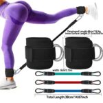 Resistance Training Belt for Leg Strength with Adjustable Foot Loop and Elastic Rope Protector