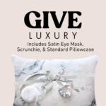 Luxury Satin Pillowcase Gift Set for Women - Silky Soft Grey Ivory, Reduces Frizz, Includes Eye Mask & Scrunchie - Perfect Gift for Mom, Daughter, or Girlfriend - Image 7