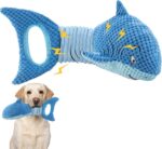 Tough & Interactive Squeaky Dog Toy - Large Crinkle Blue Octopus for Chewing and Tug of War Fun! - Image 13