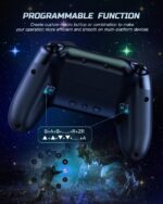 Wireless Switch Pro Controller with RGB Lights - Compatible with Switch, Lite, Oled & Windows PC - Programmable, Vibration, Turbo, and Wakeup Features - Image 4