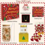 Gingerbread Man Christmas Gift Set for Women - Festive Basket with Glass Coffee Cup - Perfect Holiday Present for Mom, Friends, and Coworkers - Image 2