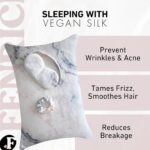 Luxury Satin Pillowcase Gift Set for Women - Silky Soft Grey Ivory, Reduces Frizz, Includes Eye Mask & Scrunchie - Perfect Gift for Mom, Daughter, or Girlfriend - Image 8