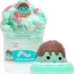 Tatiana the Dragon  Premium Cloud Slime - Blue Raspberry Scented 8 Oz with Figurine Topper, Rubber Charm & Party Favor Goodie Bags - Perfect Sensory Toy for Kids! - Image 13