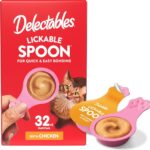 Delectables Lickable Spoon Cat Treats - Real Chicken & Salmon Puree, Grain-Free, Mess-Free Variety Pack, 20 Count - Image 12