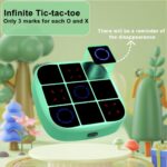 4-in-1 Electronic Tic-Tac-Toe Bolt Game - Portable Puzzle Console for Kids & Adults, Perfect for Travel & Memory Growth (Cyan) - Image 5