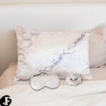 Luxury Satin Pillowcase Gift Set for Women - Silky Soft Grey Ivory, Reduces Frizz, Includes Eye Mask & Scrunchie - Perfect Gift for Mom, Daughter, or Girlfriend - Image 4