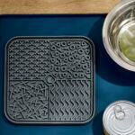 Silicone Lick Mat for Dogs and Cats in Gray - Image 2