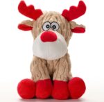 Festive Plush Reindeer Squeaky Dog Toy - Perfect Christmas Gift for Large, Medium & Small Dogs - Interactive Chew Toy with Crinkle Paper