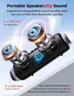 Ultimate Bluetooth Speaker: Portable, Waterproof, 20H Playtime - Perfect Gift for Men, Teens & Parties (Black) - Image 2