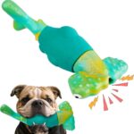 Durable Interactive Dog Toys for Aggressive Chewers - Squeaky Chew Toys for Large & Medium Breeds (Green)