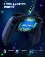 Wireless Switch Pro Controller with RGB Lights - Compatible with Switch, Lite, Oled & Windows PC - Programmable, Vibration, Turbo, and Wakeup Features - Image 7