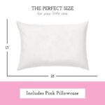 Toddler Pillow and Pillowcase Set (Pink) - Optimal Comfort for Children, 13x18 - Image 4
