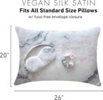 Luxury Satin Pillowcase Gift Set for Women - Silky Soft Grey Ivory, Reduces Frizz, Includes Eye Mask & Scrunchie - Perfect Gift for Mom, Daughter, or Girlfriend - Image 6