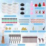 9 Pack Build a Snowman Kit - Fun Christmas Crafts for Kids, Teen Boys & Girls - Perfect Stocking Stuffers & Birthday Gifts with Creative Air Dry Modeling Clay - Image 3