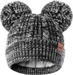 Cozy  Winter Hat for Kids - Adorable Girls Beanie with Double Pom Poms & Fleece Lining - Image 10