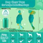 Durable Interactive Dog Toys for Aggressive Chewers - Squeaky Chew Toys for Large & Medium Breeds (Green) - Image 2