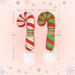 Interactive Catnip Cat Kicker Toys - 2 Pack Christmas Candy Cane, Bite Resistant Chew Toys for Indoor Cats - Image 3