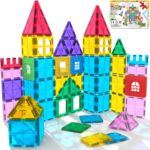 60PCS Magnetic Building Tiles Set - 3D STEM Construction Toys for Kids Ages 3-9, Perfect Educational Gift for Christmas and Birthdays!