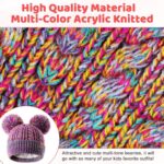 Cozy  Winter Hat for Kids - Adorable Girls Beanie with Double Pom Poms & Fleece Lining - Image 3