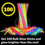 Glow Sticks Party Pack – 100 Ultra-Bright Glow Necklaces & Bracelets for Kids - Image 3