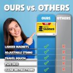 Premium Upgraded Multi-Level Magnet Chess Game - Complete Set with 20 Larger Stones, Adjustable Rope, 2 Dice & Travel Pouch - Perfect for Kids & Adults! - Image 2